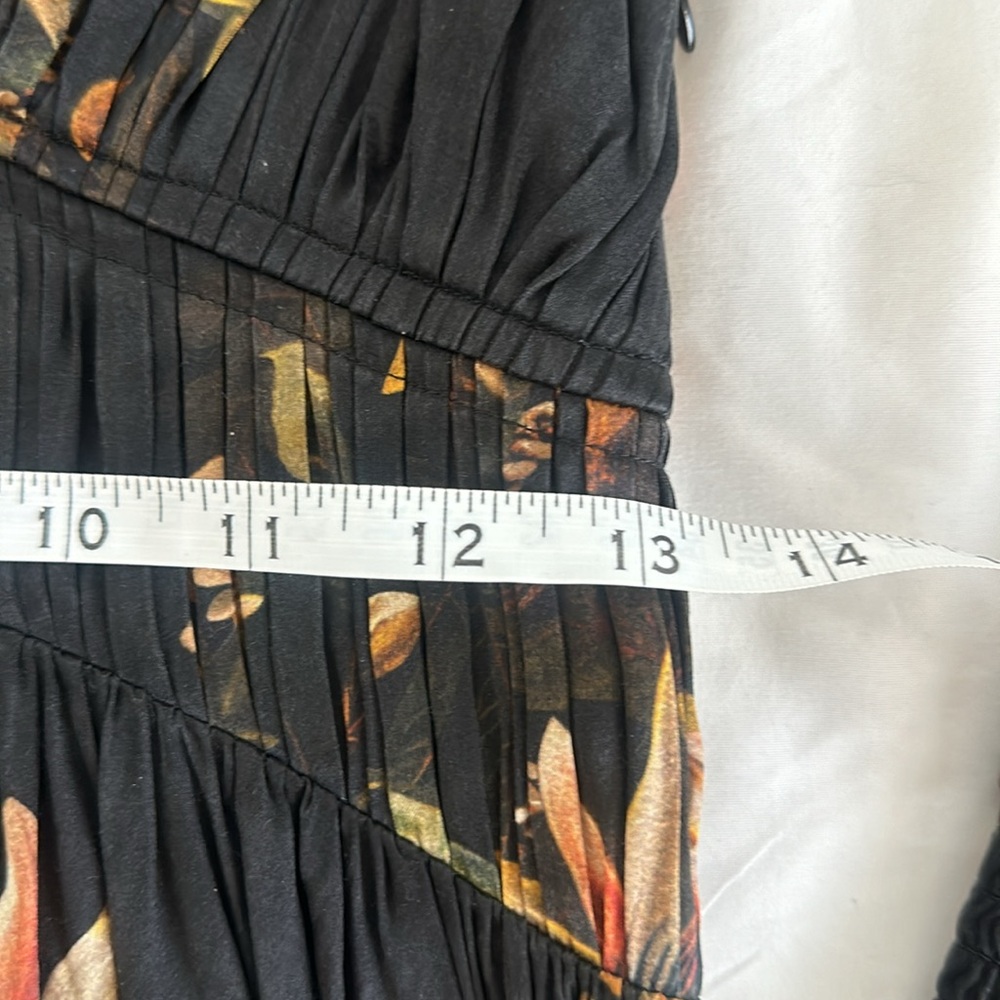 All Saints Black Floral Midi Dress - Picture 9 of 10